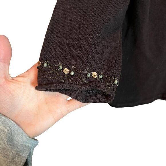 Norton Mcnaughton petites ramie blend knit cardigan - Picture 4 of 7